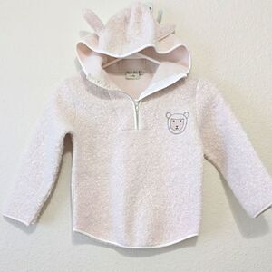 Patric‎ Francis Cream Cozy Hoodie with Animal Ears